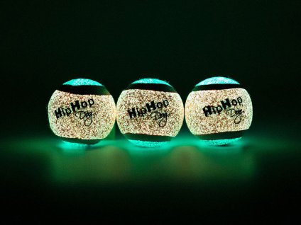 Hračka HIPHOP neon - tenisový míč svítící ve tmě 5cm (3ks)