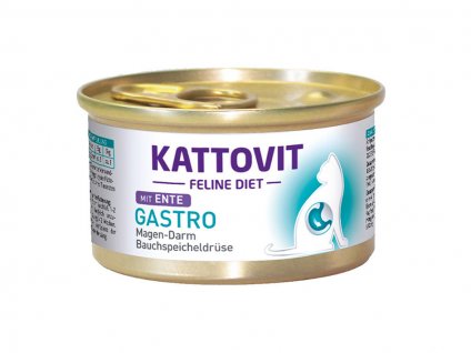 Konzerva KATTOVIT Feline Diet Gastro s kachnou 85g