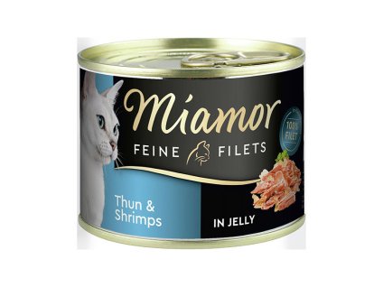 Konzerva MIAMOR Feine Filets - tuňák a krevety v želé 185g