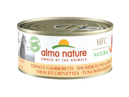 Konzerva ALMO NATURE HFC Natural tuňák a krevety 150g