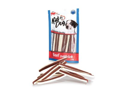 KIDDOG hovězí sendvič s treskou 80g