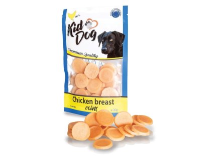 KIDDOG kuřecí mince z kuřecích prsou 80g