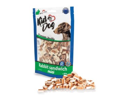KIDDOG mini králičí sendvič 80g