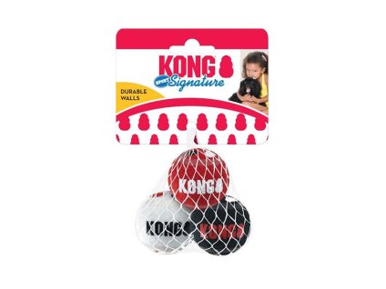 Hračka KONG Signature míč (XS) 3,8cm (3ks) (DOPRODEJ)
