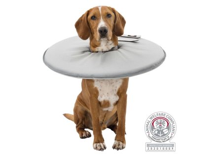 Ochranný límec TRIXIE měkký disk šedý (L-XL) 27x53-56cm