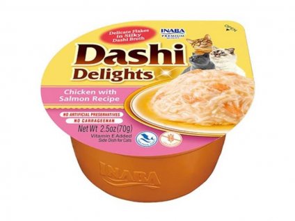 INABA Dashi Cat Delights kuře s lososem 70g