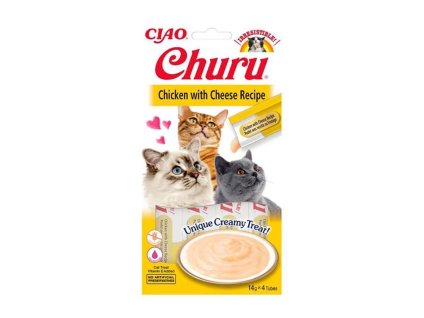 CIAO Churu Cat Snack kuře se sýrovou příchutí 4x14g
