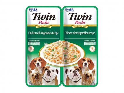 INABA Twin Packs Dog kuře & zelenina 80g