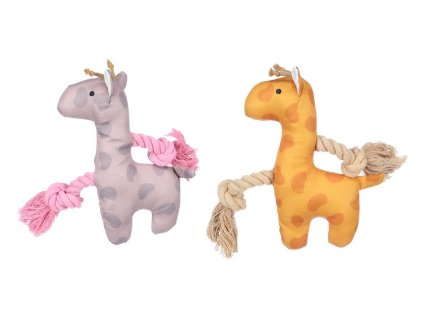 Hračka FLAMINGO textil - Puppy Britty jelen s provazem 4,8x21x16,5cm (MIX BAREV) (DOPRODEJ)