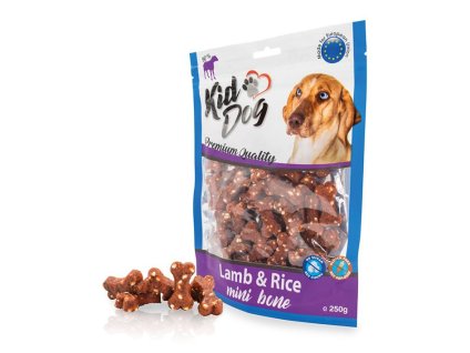 KIDDOG jehněčí maso s rýží mini kostičky 250g