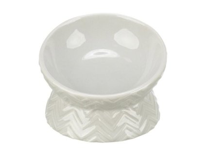 Keramická miska TRIXIE vyvýšená ergonomická světle šedá 13cm (150ml)