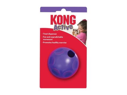 Hračka pro kočky KONG míč na pamlsky fialový 6,6x7,6cm