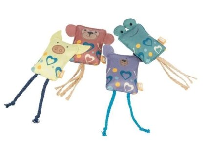 Hračka pro kočky TRIXIE - polštářek s obličejem 10cm (MIX BAREV) (DOPRODEJ)