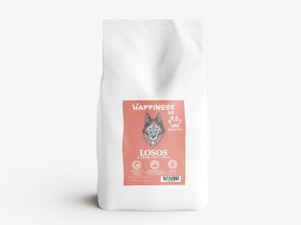 HAPPINESS Grain Free Adult - losos se pstruhem, batáty a chřestem 2kg