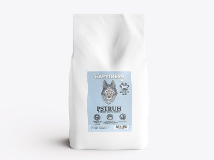 HAPPINESS Grain Free Light - pstruh s lososem, batáty a chřestem 6kg
