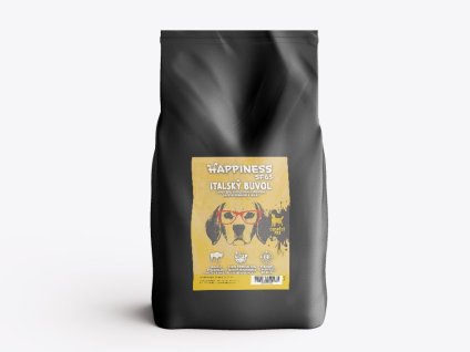 HAPPINESS Superfood65 Adult - italský buvol s bazalkou, ostružinou, kurkumou, lněným semínkem a jablkem 2kg