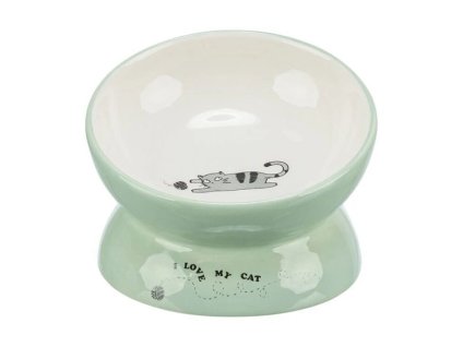 Keramická miska TRIXIE ergonomická vyvýšená šalvěj/bílá 13cm (150ml)
