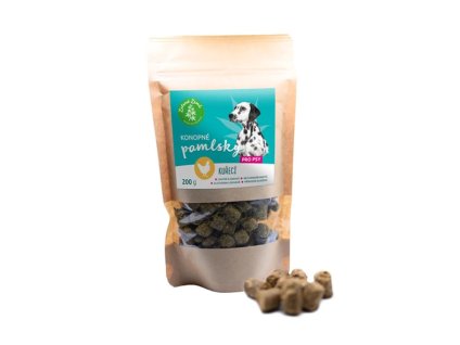 ZELENÁ ZEMĚ konopné pamlsky pro psy kuřecí 200g