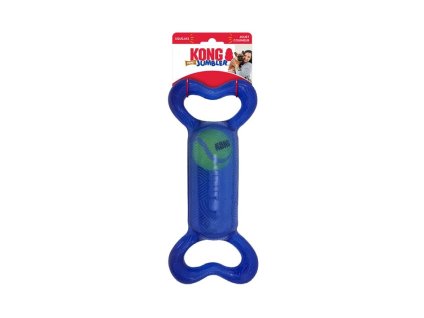 Hračka KONG Jumbler Tug přetahovací kost s míčkem (M/L) (MIX BAREV)