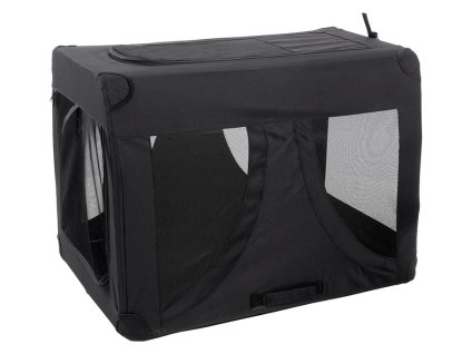 Transportní klec FLAMINGO Gepetto nylonová černá (L) 57x82x59cm (do max 30kg)