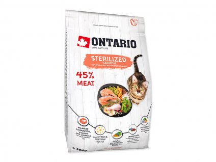 ONTARIO Cat Fresh Meat Sterilized Salmon 0,4kg