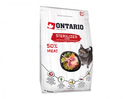ONTARIO Cat Fresh Meat Sterilized Lamb 0,4kg