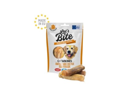 BRIT Let’s Bite Chewbones Raw hide and Fish Roulade 135g