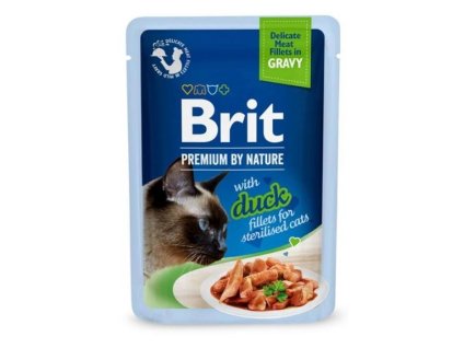 Kapsička BRIT Premium by nature Cat Gravy Duck fillets for Sterilised 85g