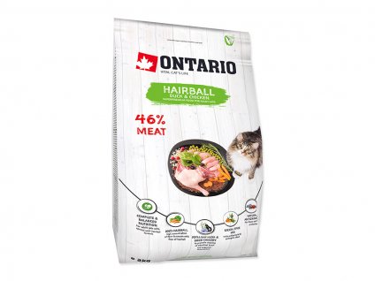 ONTARIO Cat Fresh Meat Hairball Duck & Chicken 2kg