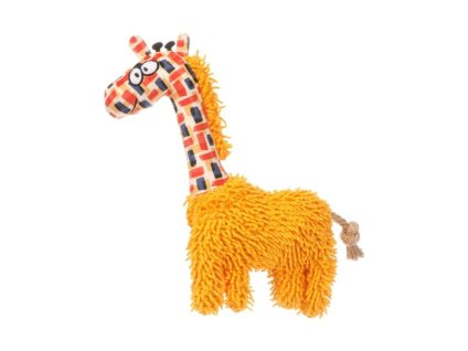 Hračka FLAMINGO plyš - Saffia žirafa s provazem oranžová 21x6x30cm (DOPRODEJ)