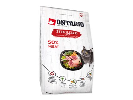 ONTARIO Cat Fresh Meat Sterilized Lamb 2kg