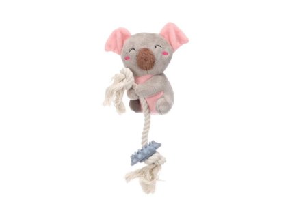 Hračka FLAMINGO plyš - Puppy Didi koala s provazem šedá 13,6x7x23cm