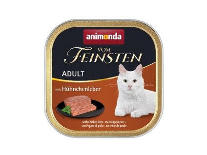 Paštika VOM FEINSTEN Classic kuřecí játra 100g (kočka)