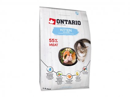 ONTARIO Cat Fresh Meat Kitten Salmon 6,5kg