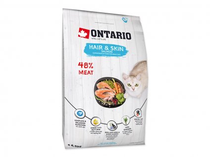 ONTARIO Cat Fresh Meat Hair & Skin Salmon 6,5kg