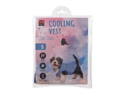 Chladící vesta DOG FANTASY modrá (S) (DOPRODEJ)