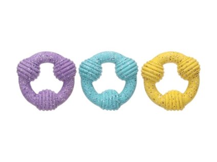 Hračka FLAMINGO latex - Freckles kruh (S) 10x10x4cm (MIX BAREV)