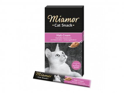 MIAMOR Cat Snack Malt-Cream - krém s maltózou pro kočky 6x15g