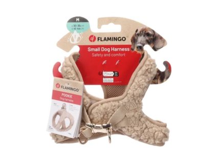 Postroj FLAMINGO Step&Go Pookie béžový (M) 30-35x41-44cm