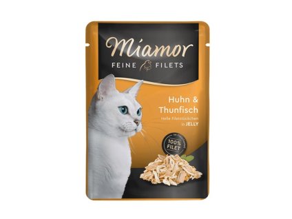 Kapsička MIAMOR Feine Filets - kuře a tuňák v želé 100g