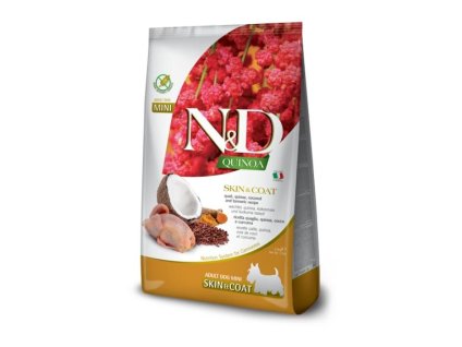 N&D Grain Free Quinoa Dog Skin & Coat Mini Quail & Coconut 800g