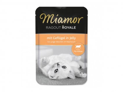 Kapsička MIAMOR Ragout Royale Kitten - drůbeží v želé 100g