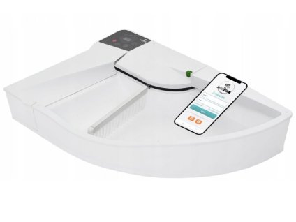 Automatická toaleta SMART KITTY otevřená bílá 75x50cm (DOPRODEJ)