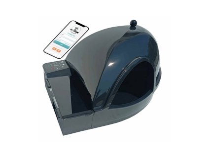 Automatická toaleta SMART KITTY krytá černá 75x50cm (DOPRODEJ)