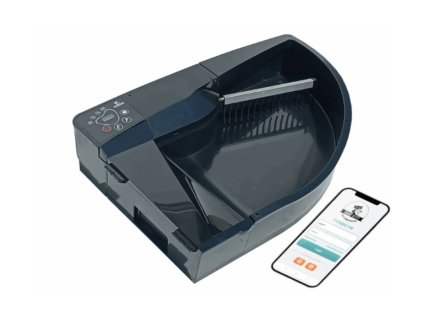 Automatická toaleta SMART KITTY otevřená černá 75x50cm (DOPRODEJ)