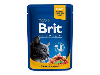 Kapsička BRIT Premium Cat with Salmon & Trout 100g