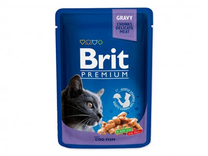 Kapsička BRIT Premium Cat with Codfish 100g