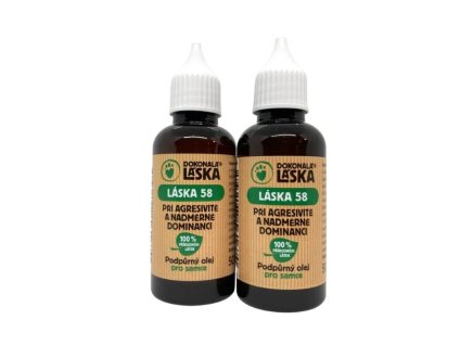 DOKONALÁ LÁSKA 58 podpůrný olej při agresivitě a nadměrné dominanci pro samce 100ml
