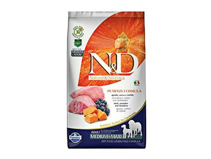 N&D Grain Free Pumpkin Dog Adult Medium/Maxi Lamb & Blueberry 2,5kg (DOPRODEJ)