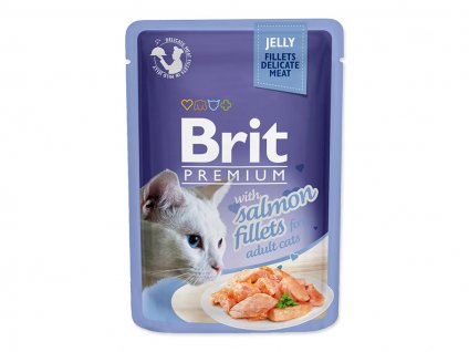Kapsička BRIT Premium Cat Jelly Salmon Fillets 85g
